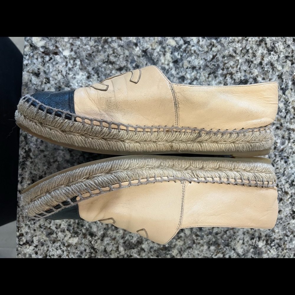 Chanel Black and Tan Espadrilles - Picture 2 of 5